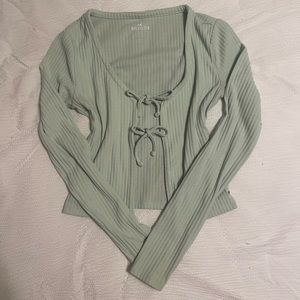 hollister tie front long sleeve